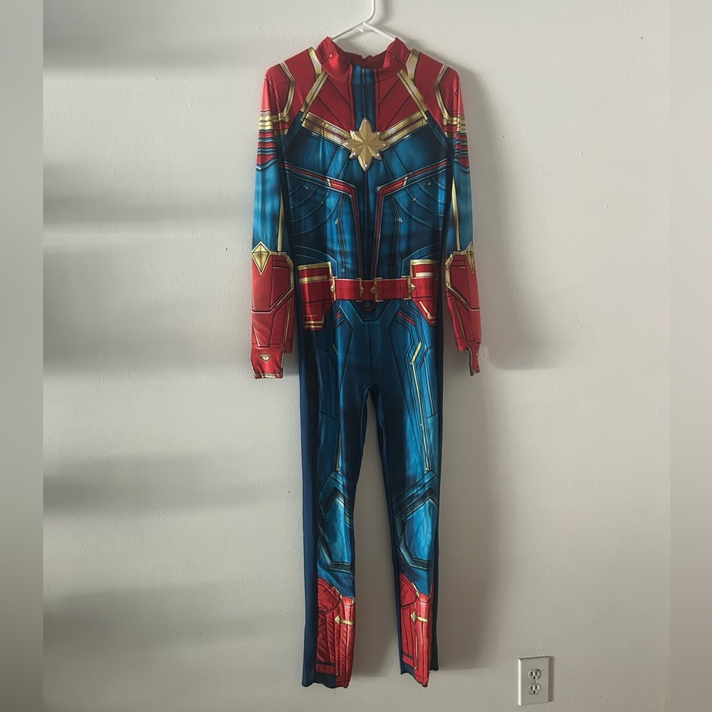Captain Marvel Costume for Women - Red and Blue